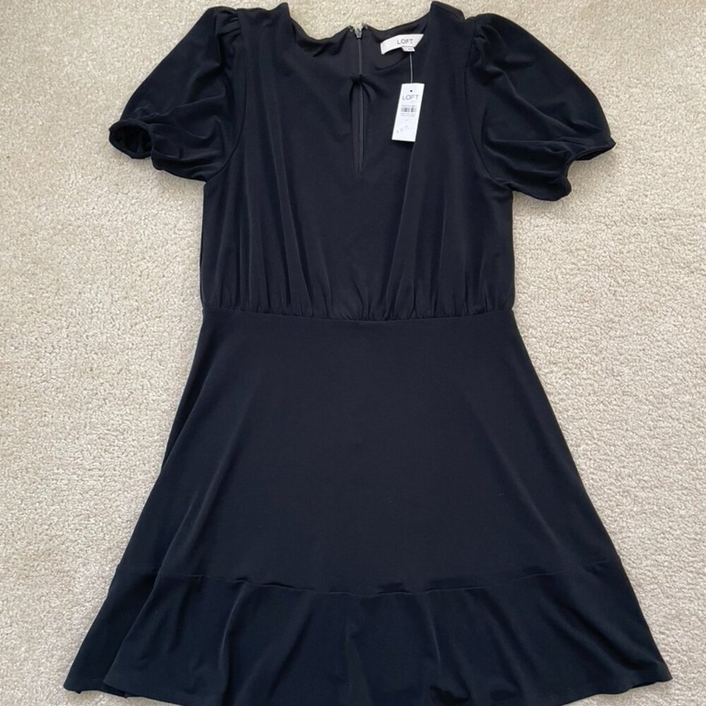 NWT LOFT  black dress Size 6